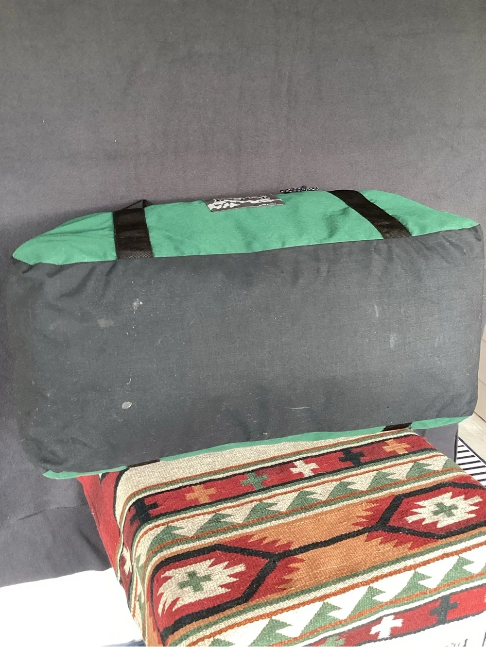 Vintage Jansport Duffel Bag Green Made in USA Large 1990s